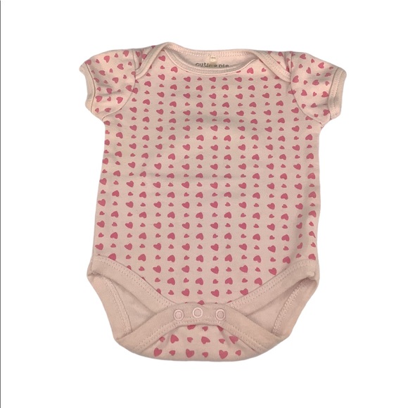 Cutie Pie Infant Pink Heart Onesie 3-6 Mos. - Picture 1 of 6